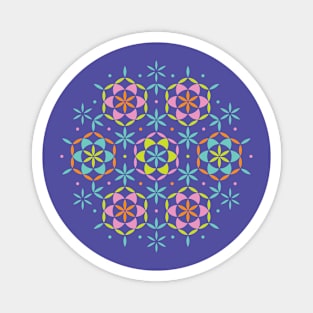 Colorful Flower of life Magnet